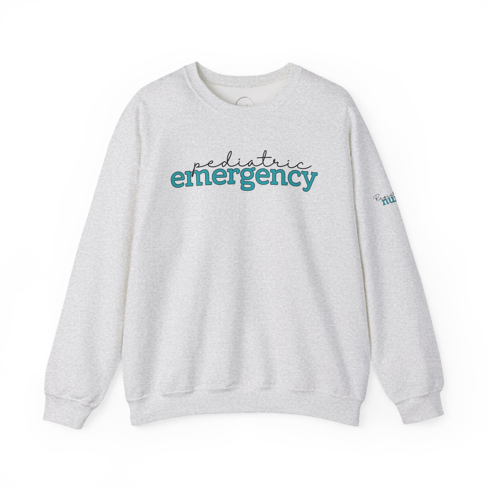 The KiKi - Pediatric Emergency RN Crewneck Sweater - Script+Type