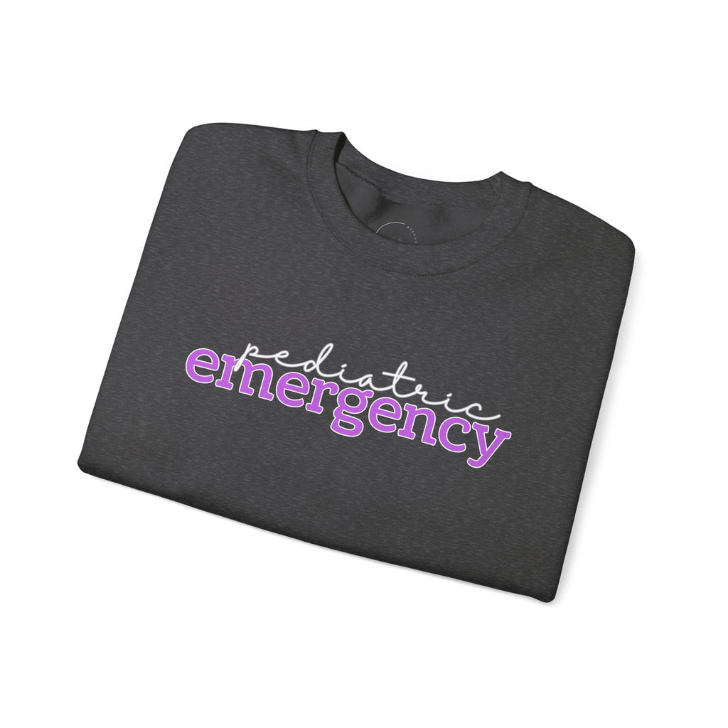 The KiKi - Pediatric Emergency RN Crewneck Sweater - Script+Type