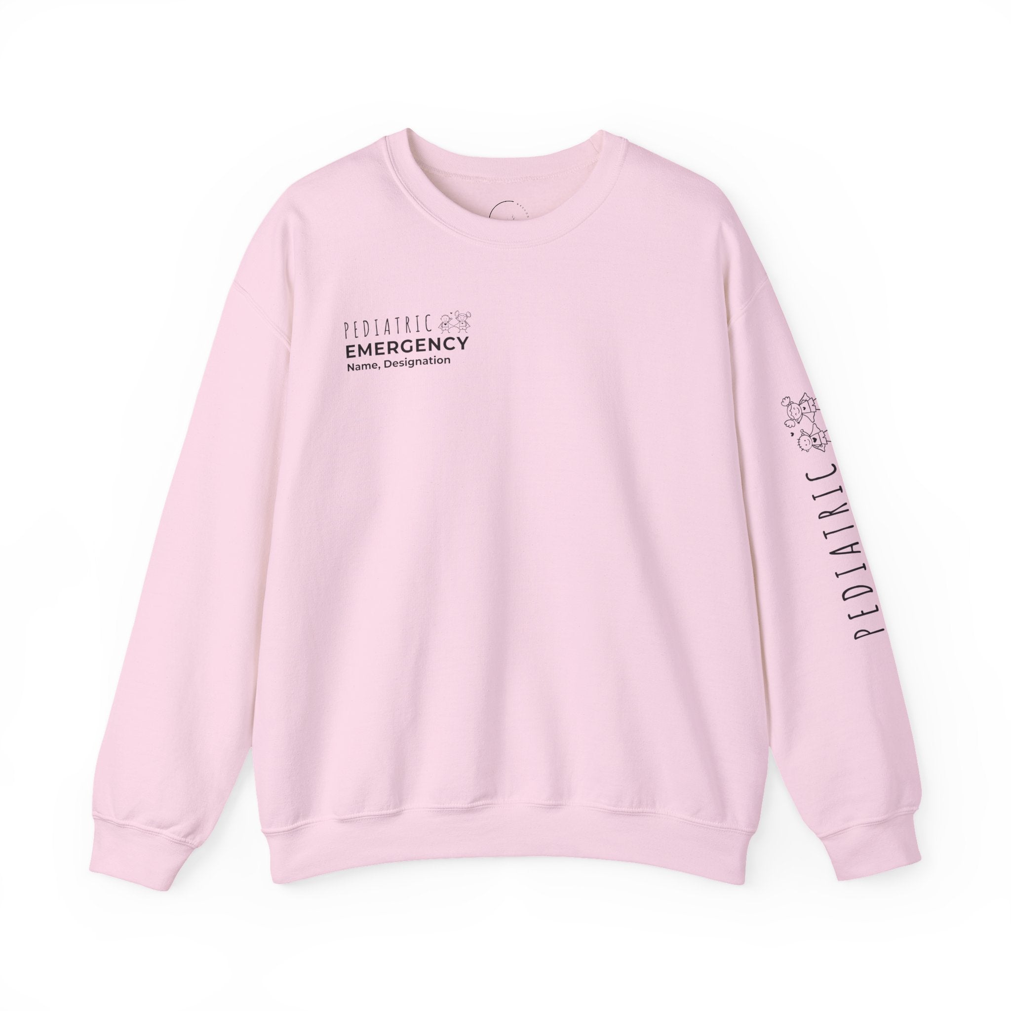 Pediatric Emergency Superhero Crewneck Sweatshirt – Right Chest & Sleeve