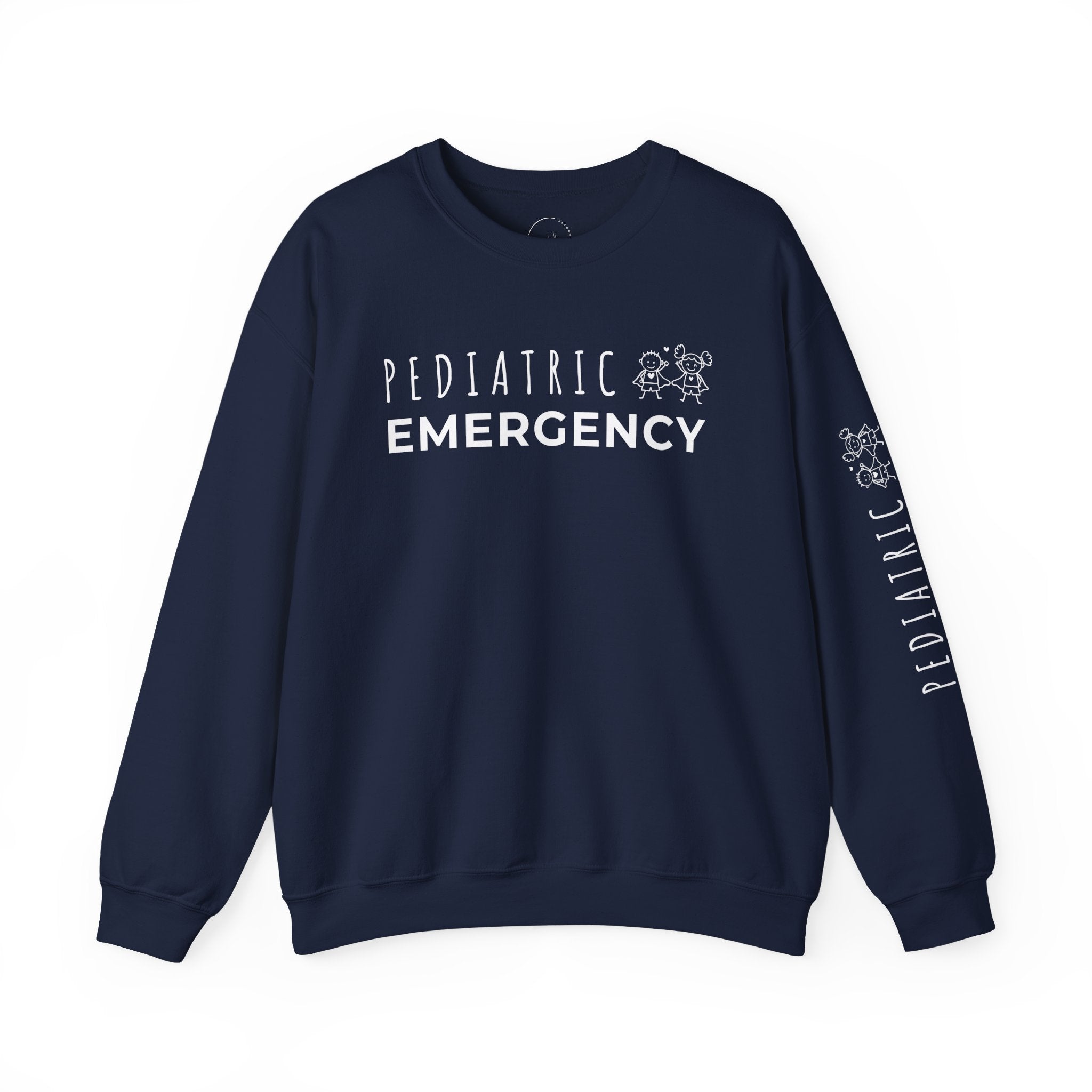 Pediatric Emergency Superhero Crewneck Sweatshirt - Chest & Sleeve