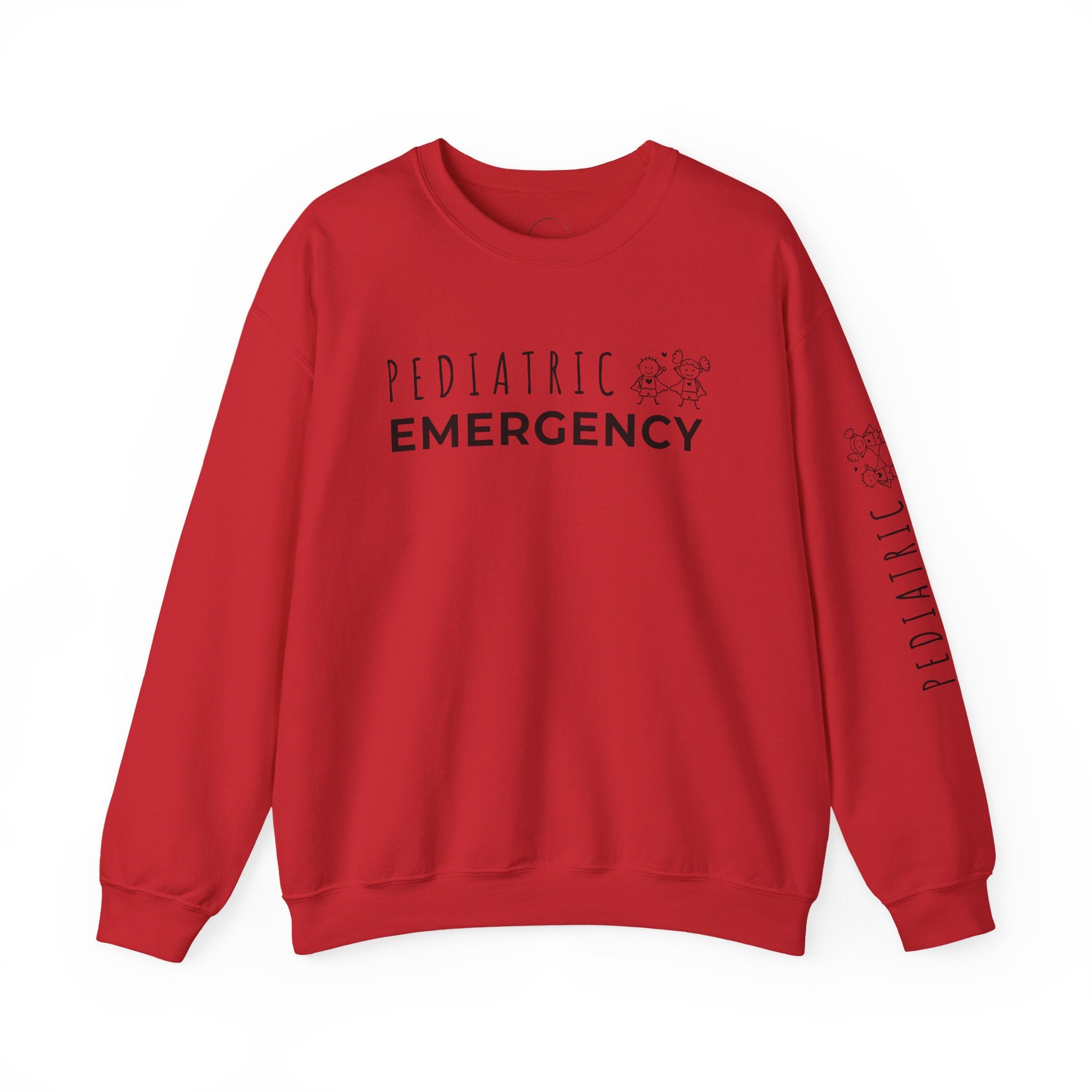 Pediatric Emergency Superhero Crewneck Sweatshirt - Chest & Sleeve