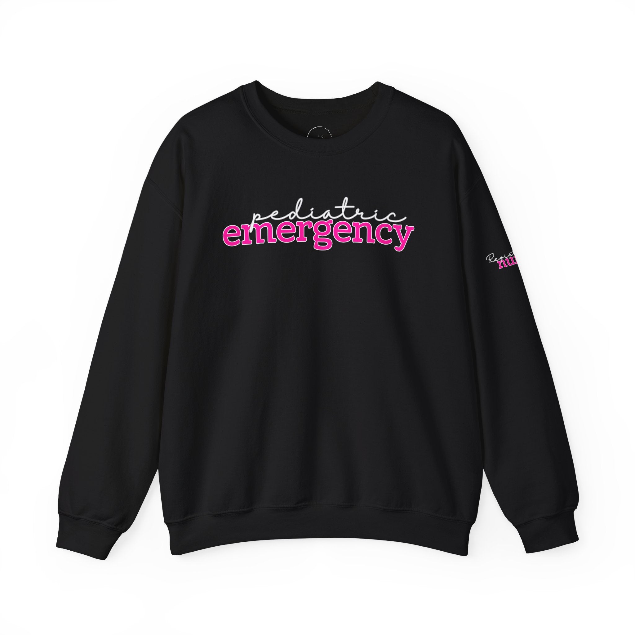 The KiKi - Pediatric Emergency RN Crewneck Sweater - Script+Type