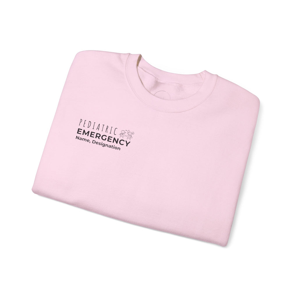 Pediatric Emergency Superhero Crewneck Sweatshirt – Right Chest & Sleeve