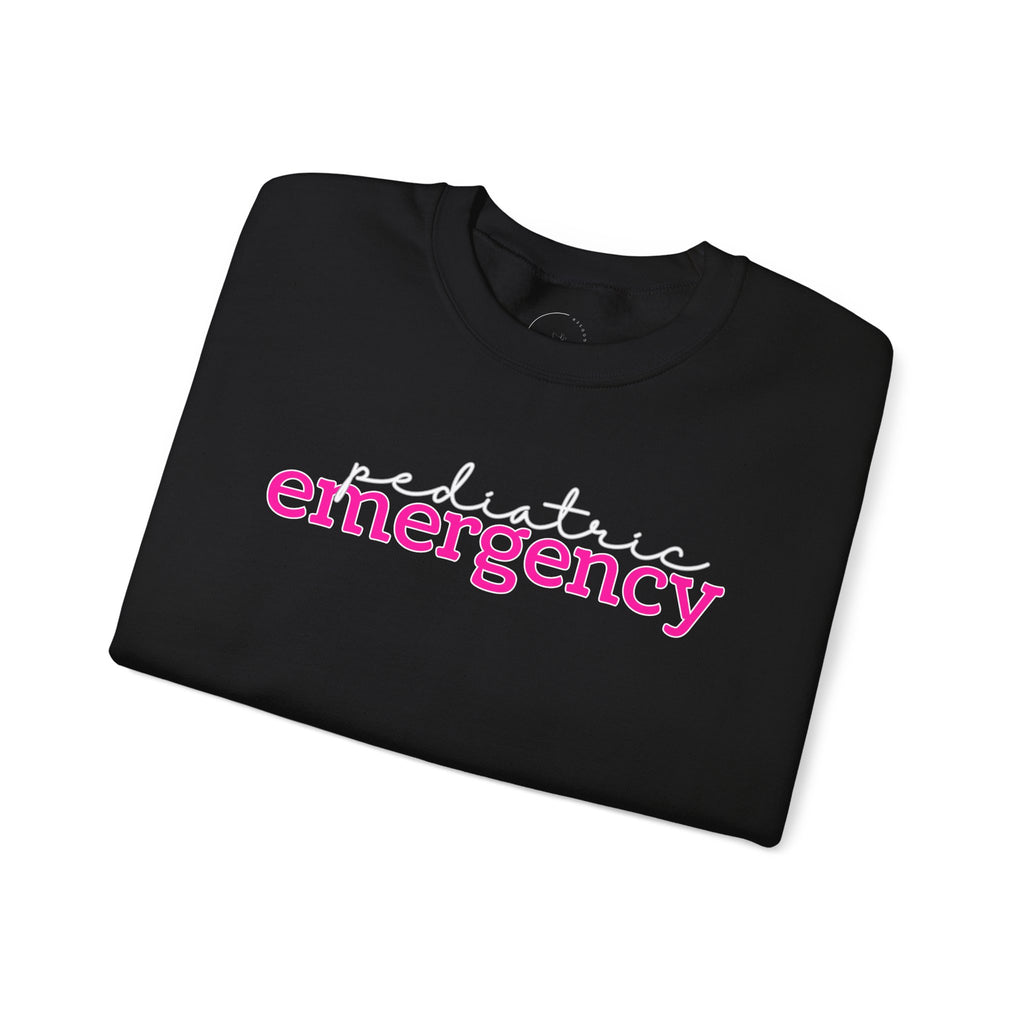 The KiKi - Pediatric Emergency RN Crewneck Sweater - Script+Type
