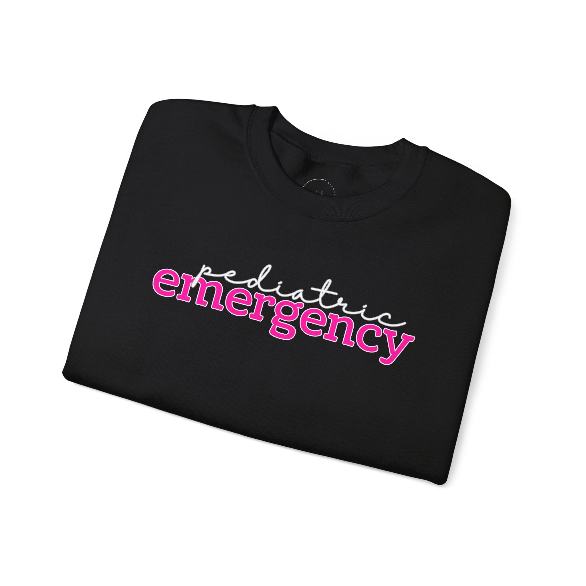 The KiKi - Pediatric Emergency RN Crewneck Sweater - Script+Type
