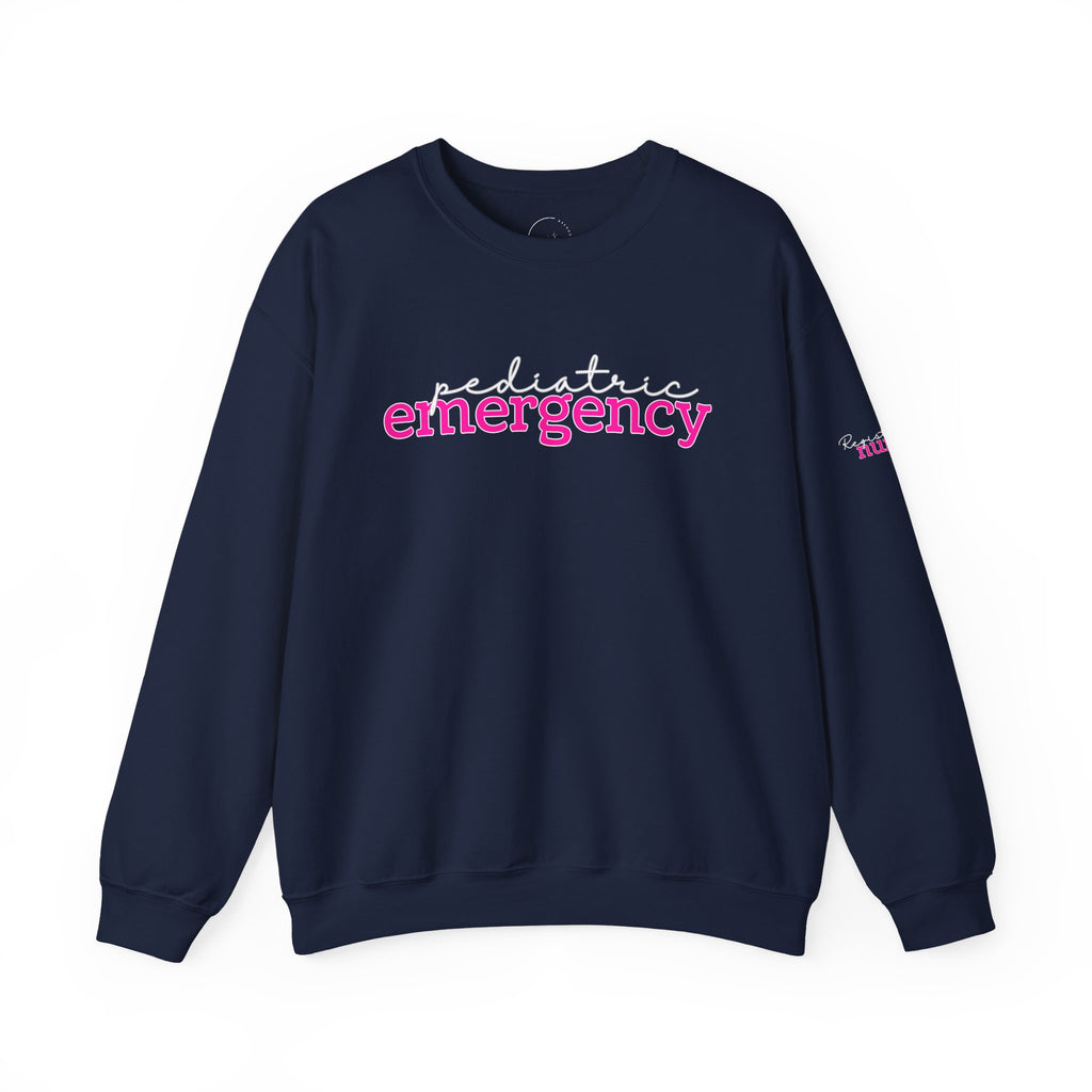 The KiKi - Pediatric Emergency RN Crewneck Sweater - Script+Type
