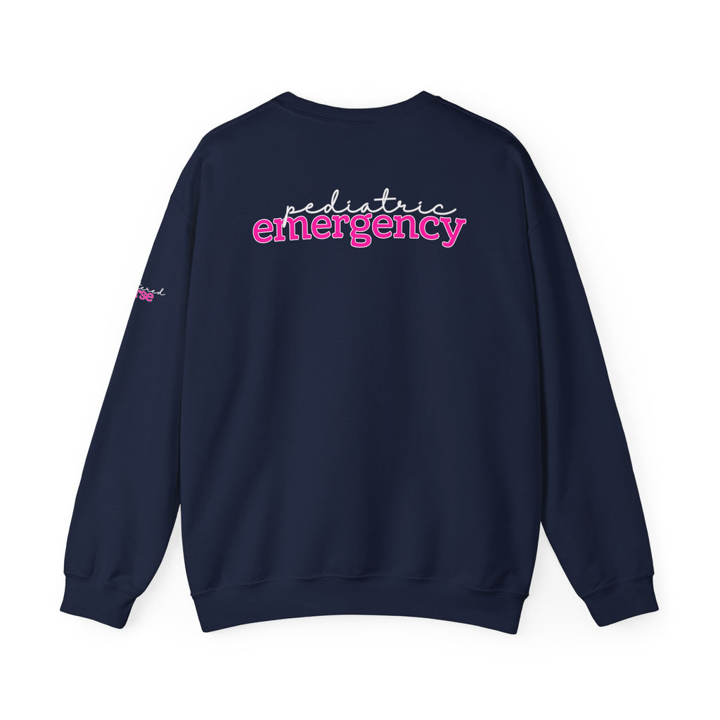 The KiKi - Pediatric Emergency RN Crewneck Sweater - Script+Type