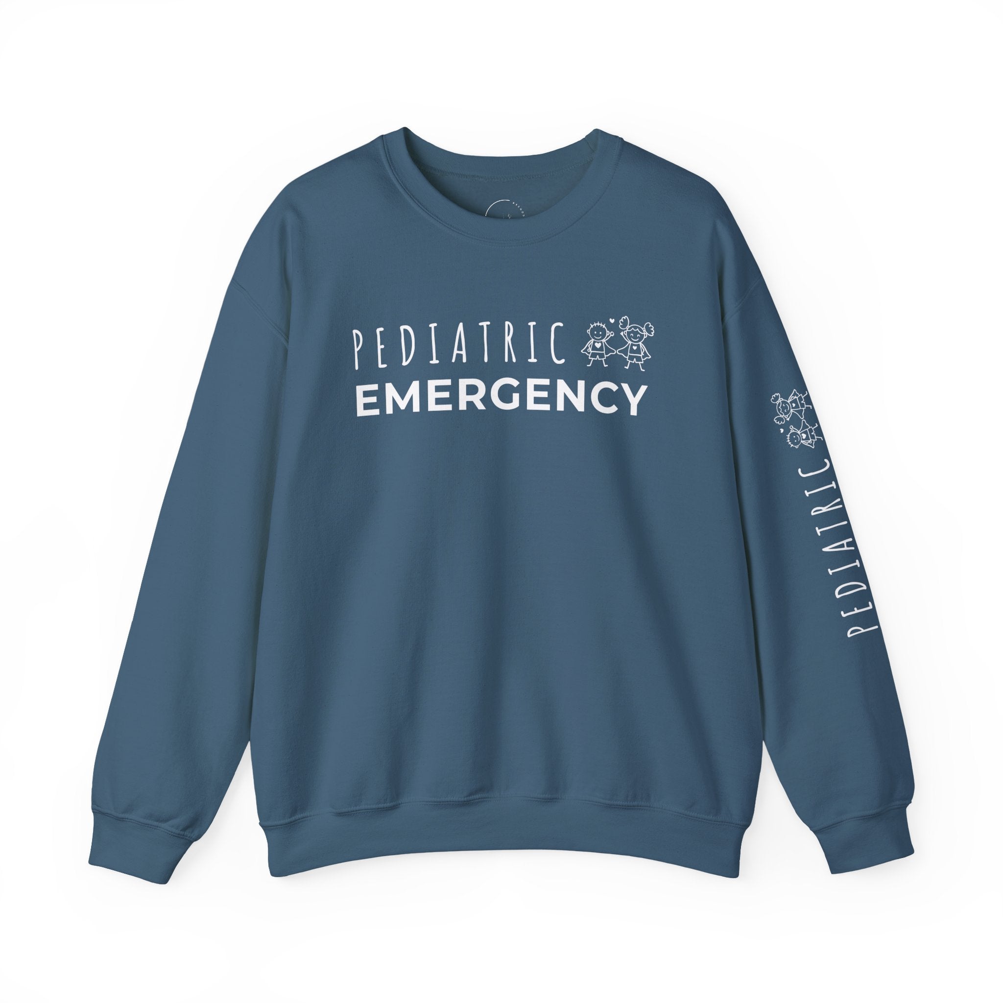 Pediatric Emergency Superhero Crewneck Sweatshirt - Chest & Sleeve