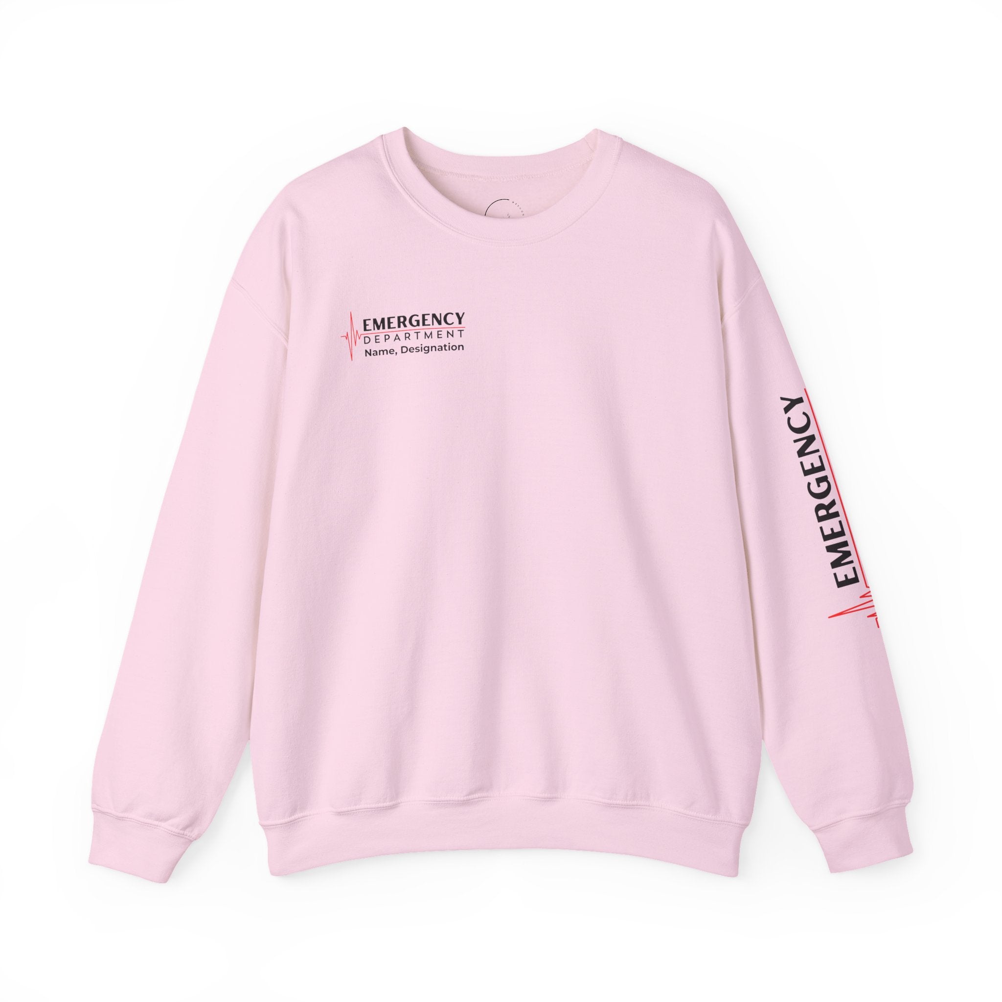 Emergency Department ECG Crewneck Sweatshirt – Right Chest & Sleeve