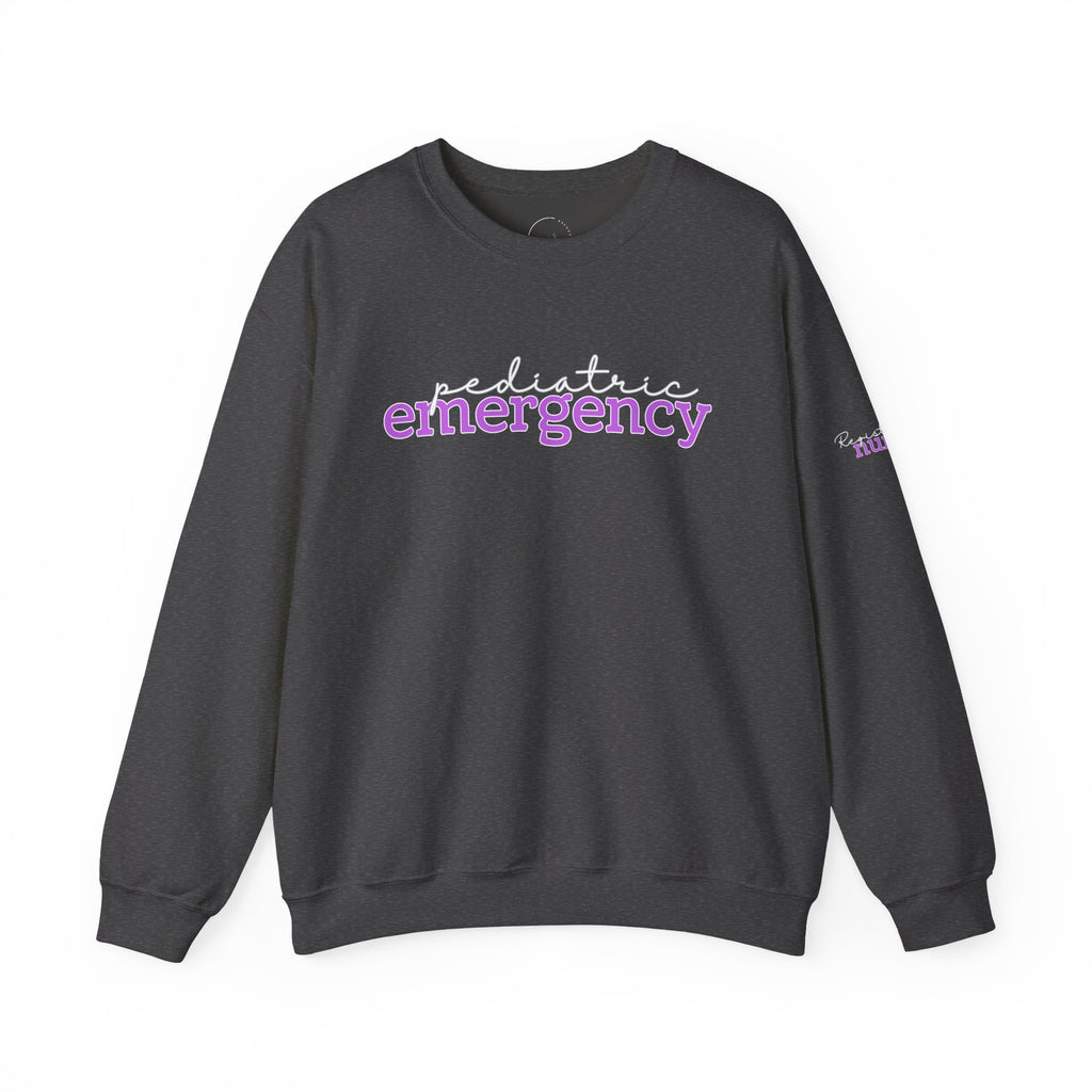 The KiKi - Pediatric Emergency RN Crewneck Sweater - Script+Type