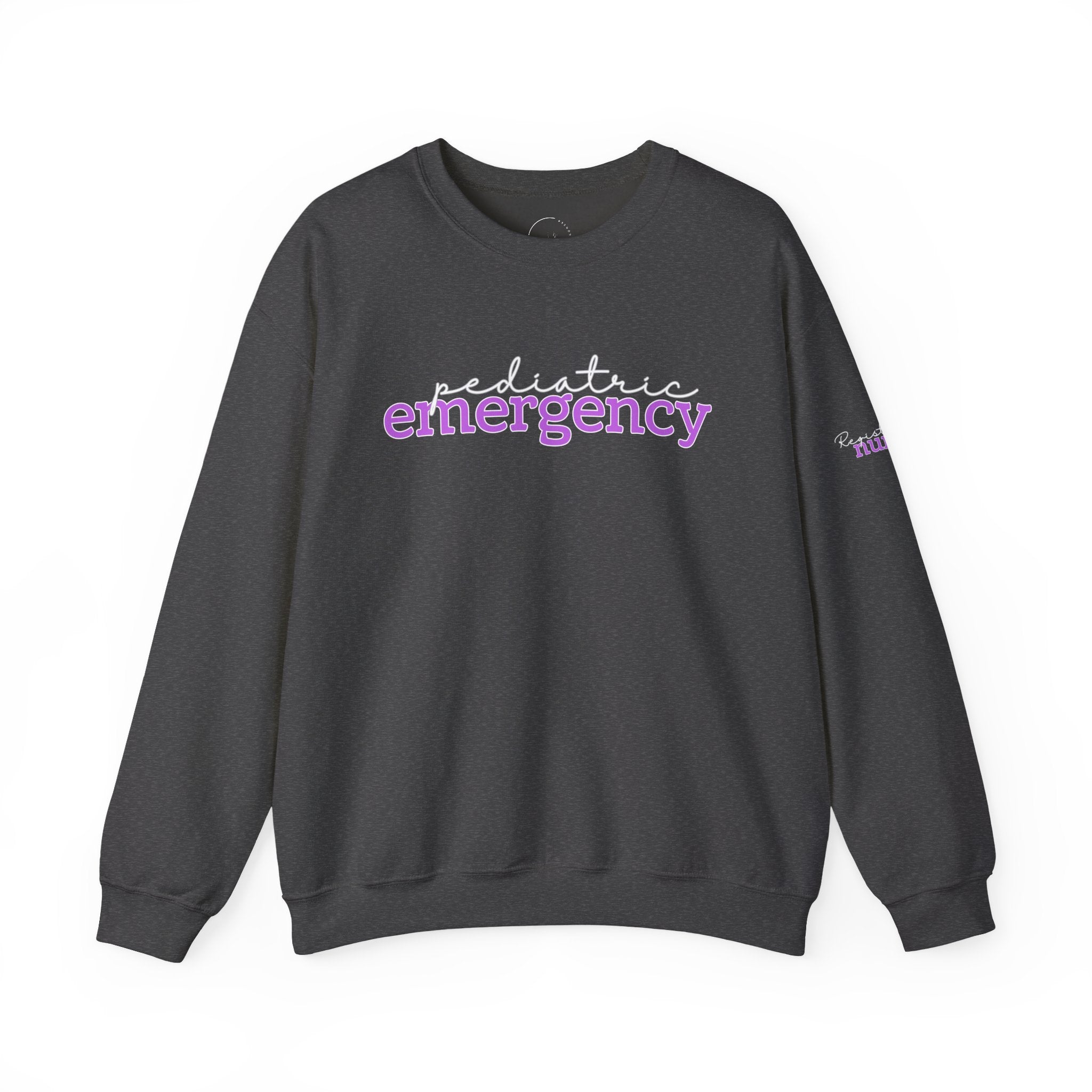 The KiKi - Pediatric Emergency RN Crewneck Sweater - Script+Type